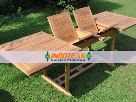 Rectanguar Double Extending table 120CM