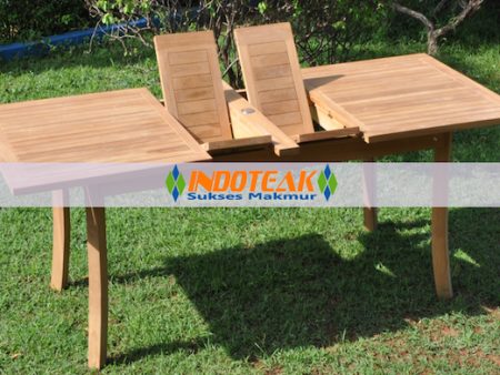 Rectangular Double Extending Table 120CM (1)