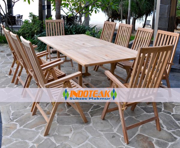 Rectangular Table Sets Reclinning Chairs for 10 People